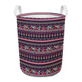 Floral Ethnic Pattern Print Round Laundry Basket