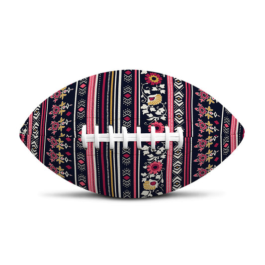 Floral Ethnic Pattern Print Rugby Ball