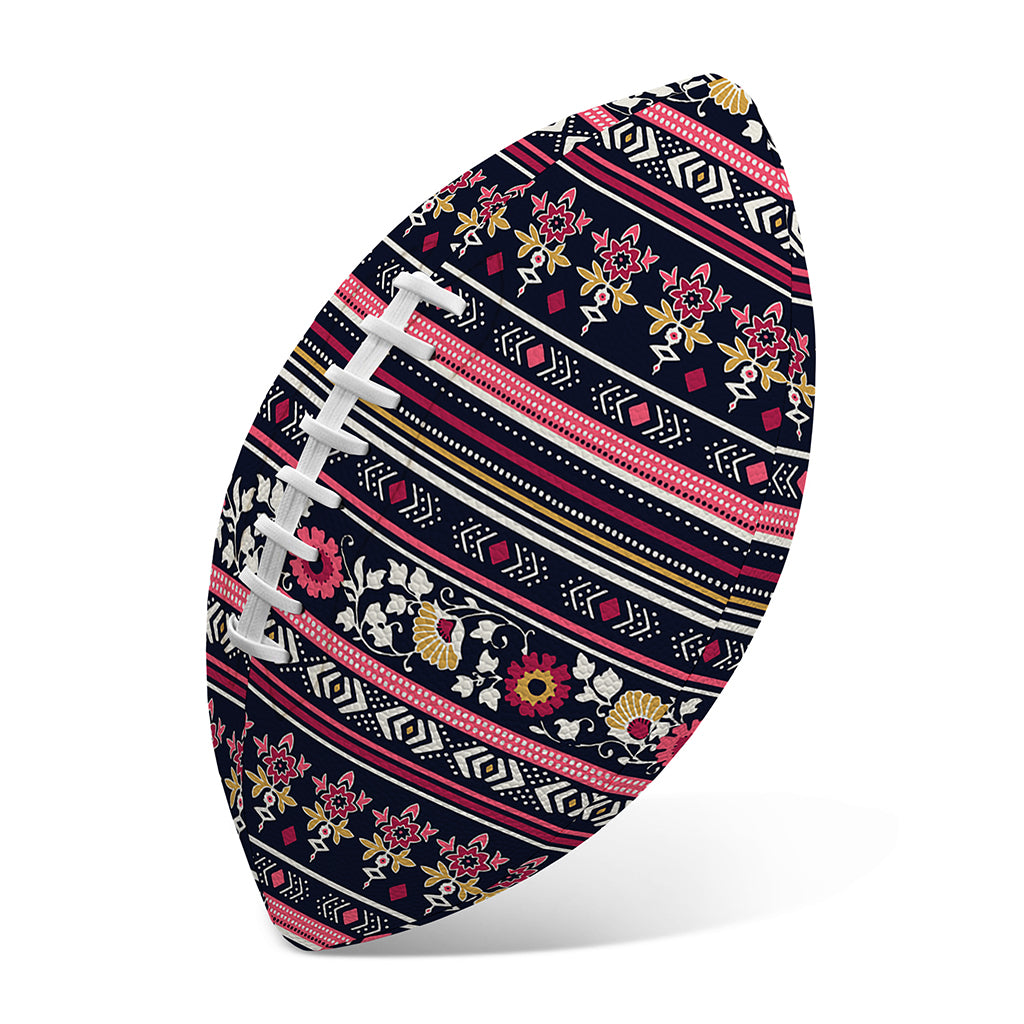 Floral Ethnic Pattern Print Rugby Ball