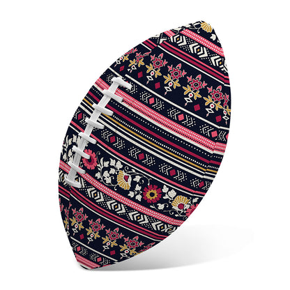 Floral Ethnic Pattern Print Rugby Ball