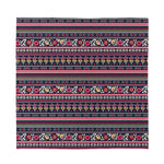 Floral Ethnic Pattern Print Silk Bandana