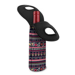 Floral Ethnic Pattern Print Single Neoprene Wine Tote