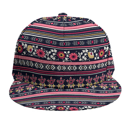 Floral Ethnic Pattern Print Snapback Cap