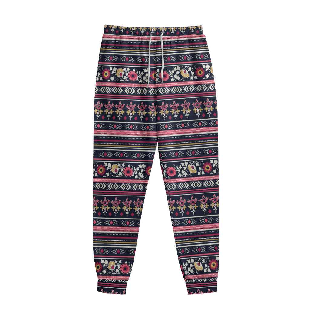 Floral Ethnic Pattern Print Sweatpants