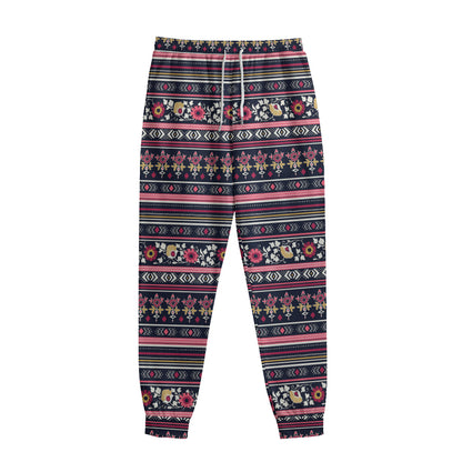 Floral Ethnic Pattern Print Sweatpants