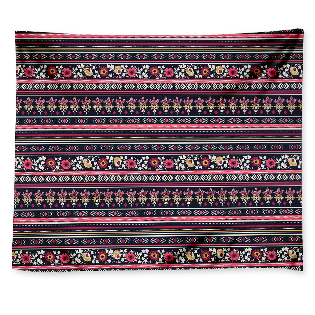 Floral Ethnic Pattern Print Tapestry