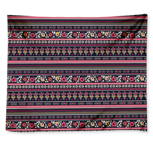 Floral Ethnic Pattern Print Tapestry