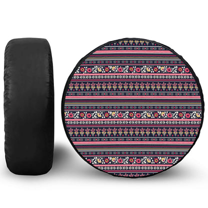 Floral Ethnic Pattern Print Tire Cover