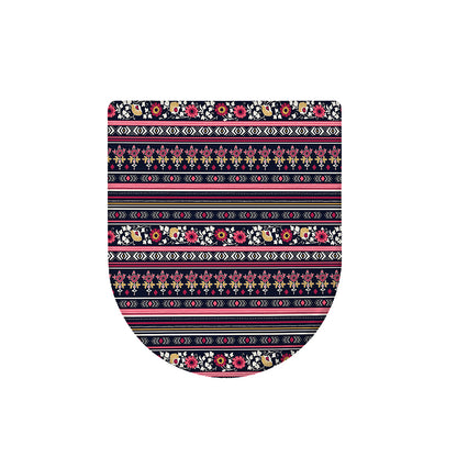 Floral Ethnic Pattern Print Toilet Lid Cover