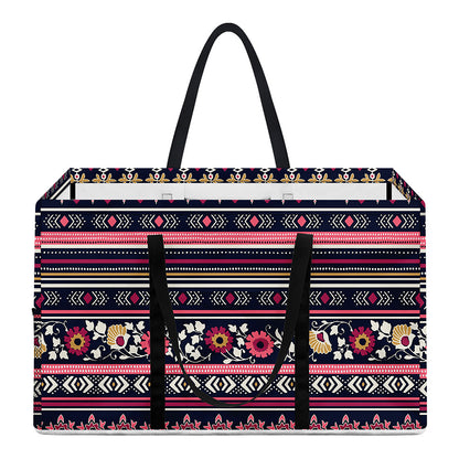 Floral Ethnic Pattern Print Utility Tote Bag