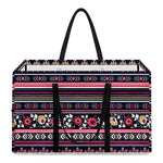 Floral Ethnic Pattern Print Utility Tote Bag