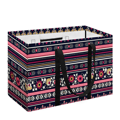 Floral Ethnic Pattern Print Utility Tote Bag