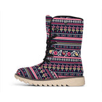 Floral Ethnic Pattern Print Winter Boots
