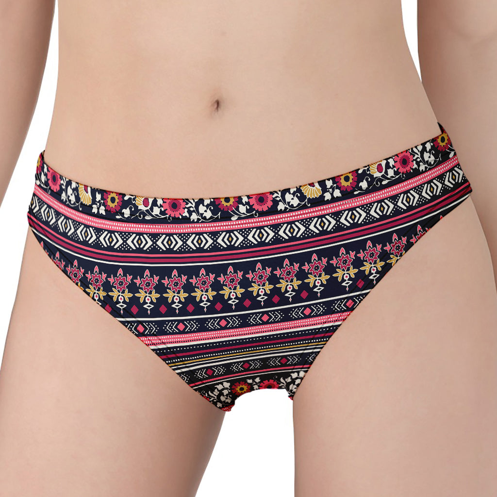 Floral Ethnic Pattern Print Women's Panties