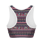 Floral Ethnic Pattern Print Women's Sports Bra
