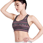 Floral Ethnic Pattern Print Women's Sports Bra