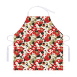 Floral Kimono Pattern Print Adjustable Apron