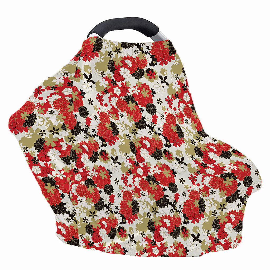 Floral Kimono Pattern Print Baby Seat Cover