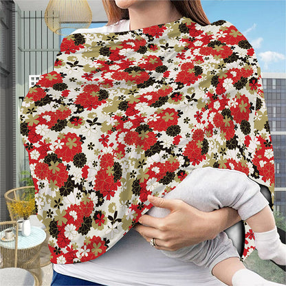 Floral Kimono Pattern Print Baby Seat Cover