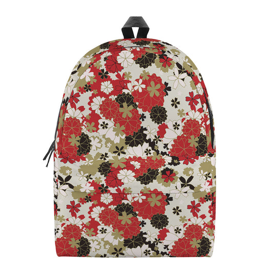 Floral Kimono Pattern Print Backpack