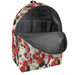 Floral Kimono Pattern Print Backpack