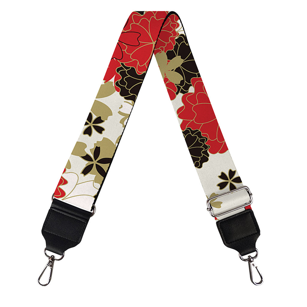 Floral Kimono Pattern Print Bag Strap