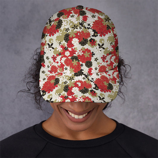 Floral Kimono Pattern Print Baseball Cap