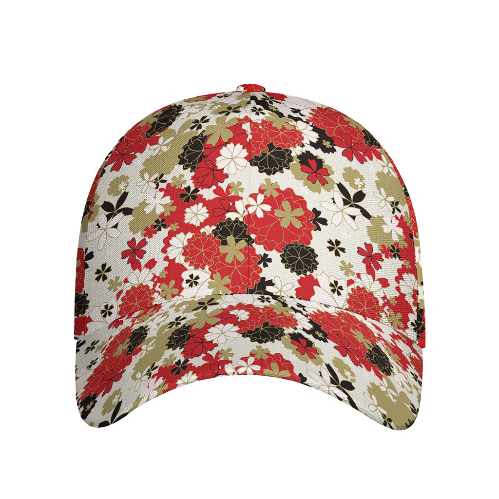 Floral Kimono Pattern Print Baseball Cap