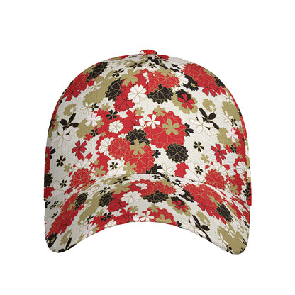 Floral Kimono Pattern Print Baseball Cap