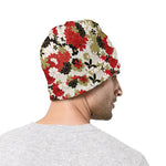 Floral Kimono Pattern Print Beanie