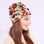 Floral Kimono Pattern Print Beanie