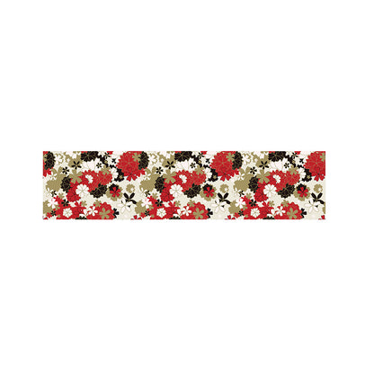 Floral Kimono Pattern Print Bed Runner