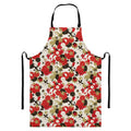 Floral Kimono Pattern Print Bib Apron With Pocket
