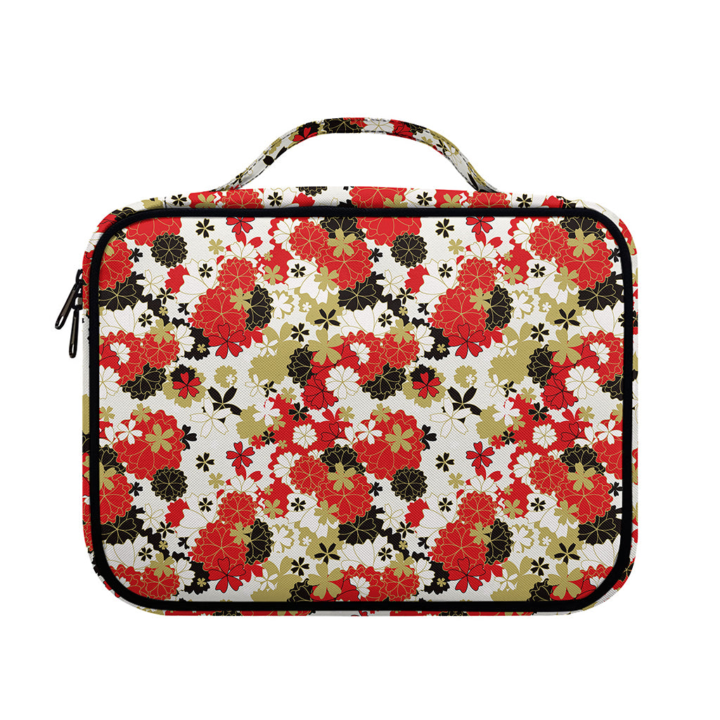 Floral Kimono Pattern Print Briefcase Bible Bag