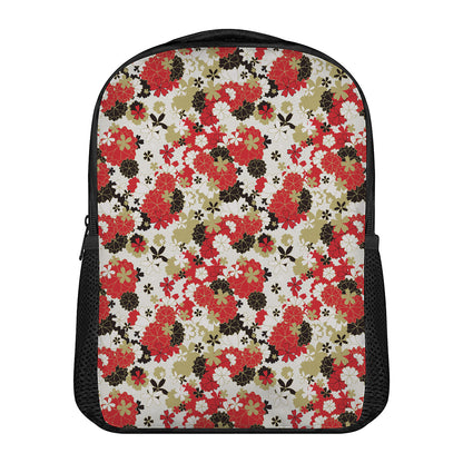 Floral Kimono Pattern Print Casual Backpack