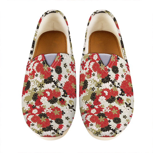 Floral Kimono Pattern Print Casual Shoes
