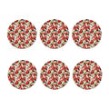 Floral Kimono Pattern Print Coaster Set