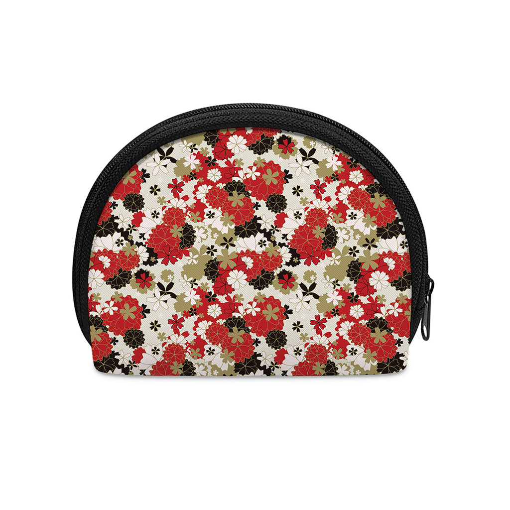 Floral Kimono Pattern Print Coin Purse