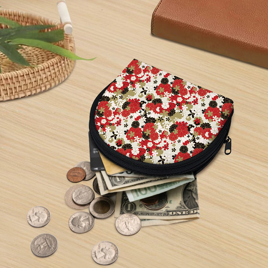 Floral Kimono Pattern Print Coin Purse