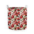 Floral Kimono Pattern Print Collapsible Laundry Basket