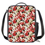 Floral Kimono Pattern Print Crossbody Lunch Bag