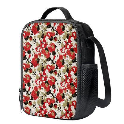 Floral Kimono Pattern Print Crossbody Lunch Bag