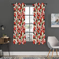 Floral Kimono Pattern Print Grommet Curtain Panels