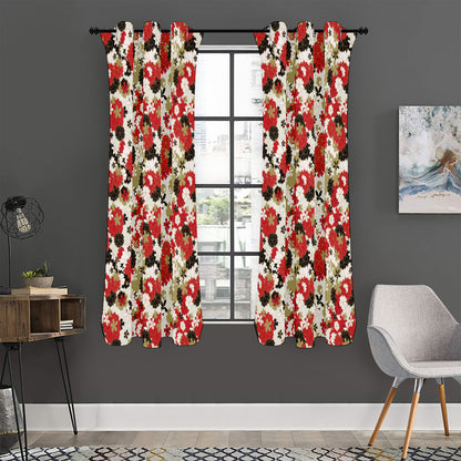 Floral Kimono Pattern Print Curtain
