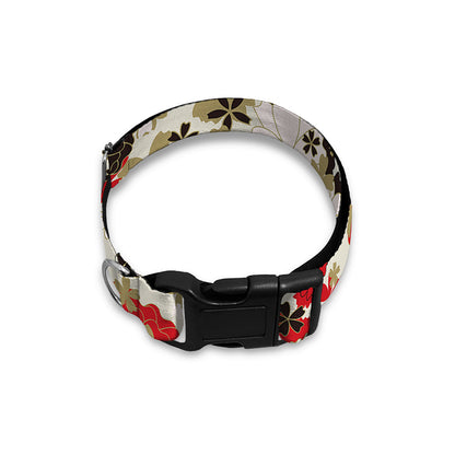 Floral Kimono Pattern Print Dog Collar