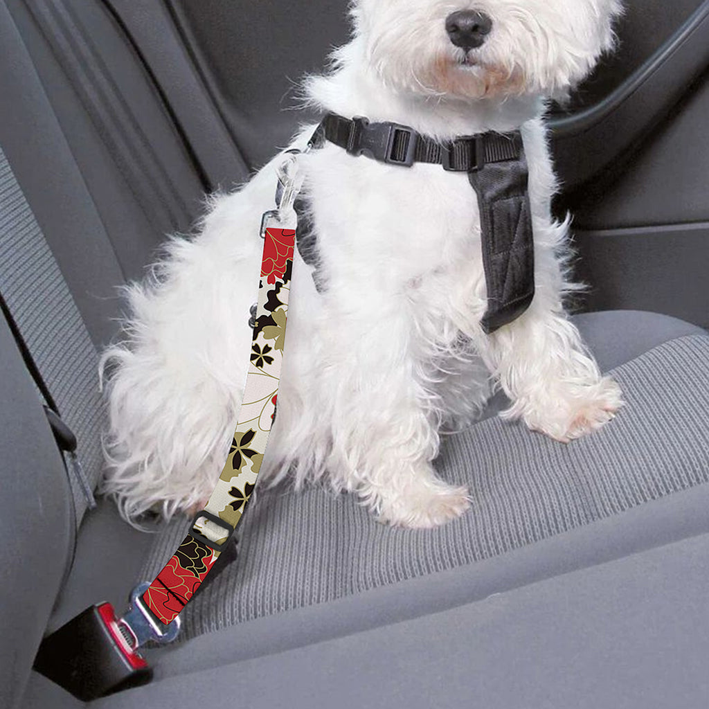 Floral Kimono Pattern Print Dog Seat Belt