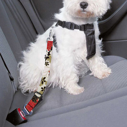 Floral Kimono Pattern Print Dog Seat Belt