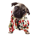 Floral Kimono Pattern Print Dog Zip Up Hoodie