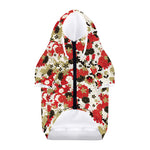 Floral Kimono Pattern Print Dog Zip Up Hoodie