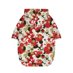 Floral Kimono Pattern Print Dog Zip Up Hoodie